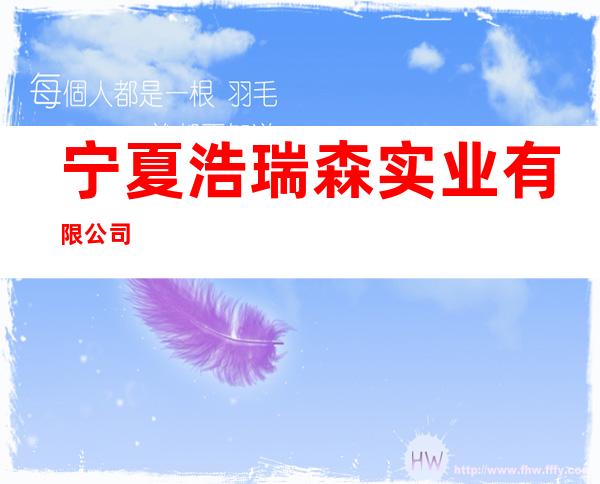 宁夏浩瑞森实业有限公司
